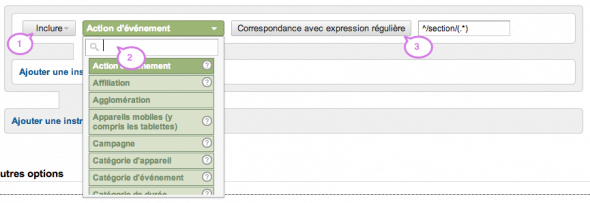 Google Analytics et expressions régulières